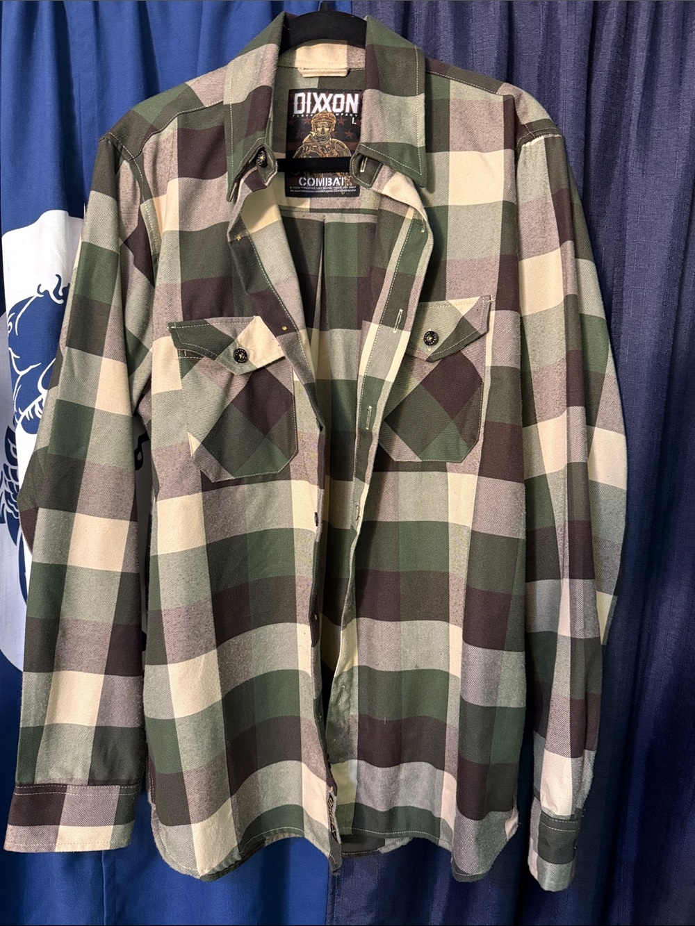 DIXXON Green Brown Black Plaid Button-Down Shirt